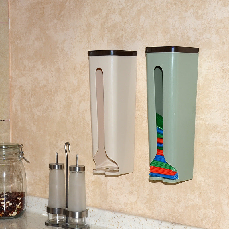 Wall-Mounted Plastic Bag Storage Organizer Box
